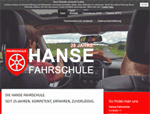 Tablet Screenshot of hanse-fahrschule.de
